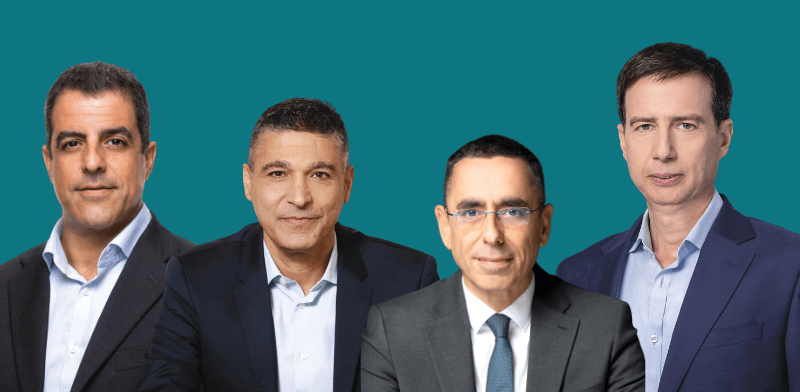 מימין: חנן פרידמן, אבי לוי, משה לארי, אלי כהן / צילום: אורן דאי, רמי זרנגר, מזרחי טפחות, אייל טואג