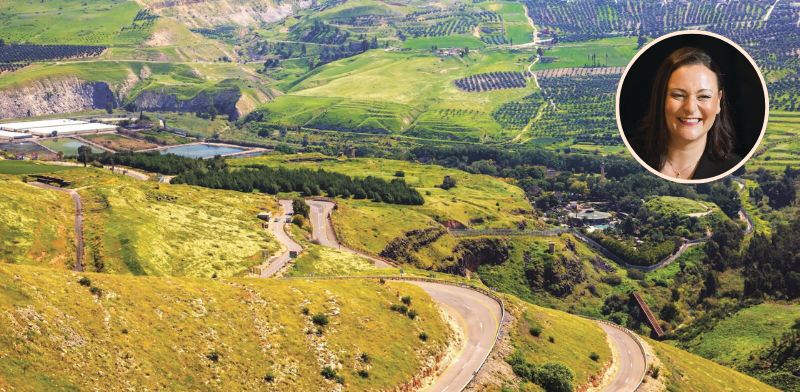 Hamat Gader from above; inset: Gal Naor  credit: Rami Zarnegar