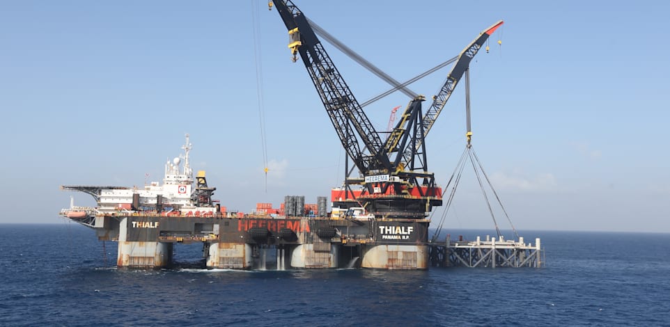 אסדת קידוח הגז לוויתן / צילום: מארק ישראל סלם - הג'רוזלם פוסט