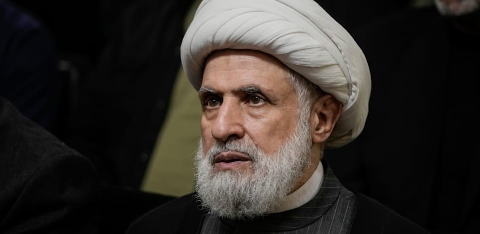 נעים קאסם, מזכ''ל חיזבאללה / צילום: ap, Bilal Hussein