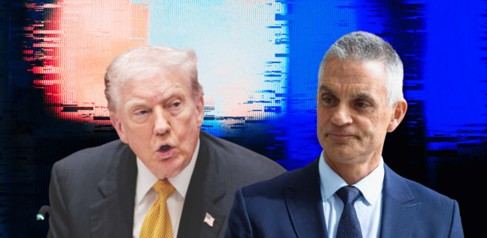 מנכ''ל BBC טים דייווי ונשיא ארה''ב דונלד טראמפ / צילום: Reuters, Jonathan Ernst