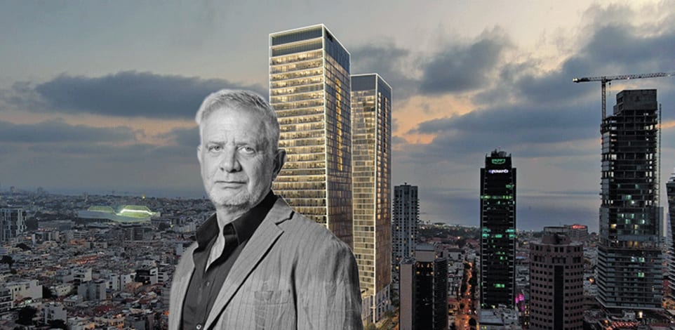 יוסי תורג'מן, והדמיית פרויקט YBOX art / צילום: משה צור אדריכלים, יובל חן