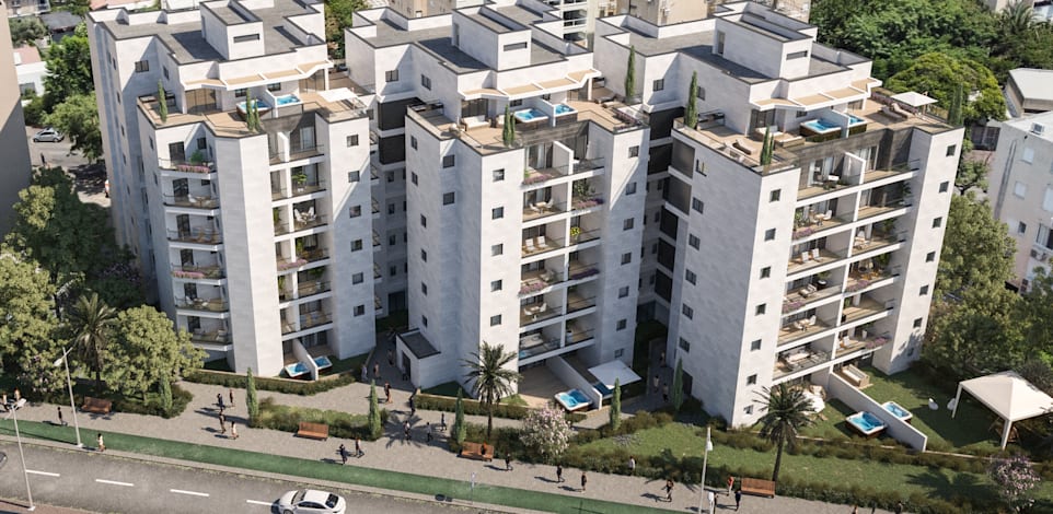 התחדשות עירונית ברחוב מרבד הקסמים 4־8, חולון / הדמיה: וסילי לוקטוב