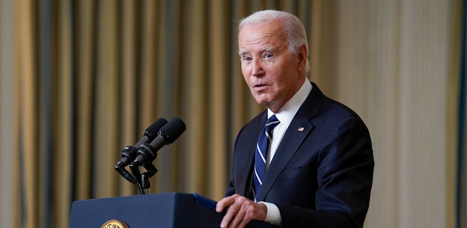 נשיא ארה''ב ג'ו ביידן בנאום תמיכה בישראל הערב / צילום: ap, Evan Vucci