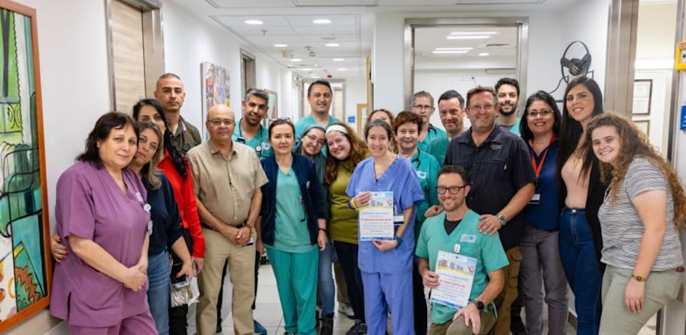 מתנדבים מהעולם בבית החולים ברזילי / צילום: דוברות ברזילי