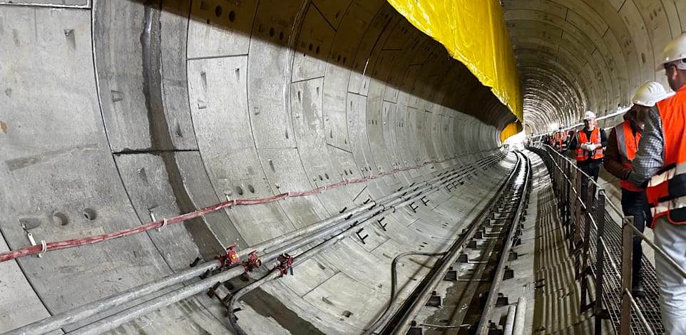 עבודות על הקו הירוק של הרכבת הקלה בגוש דן / צילום: בר לביא