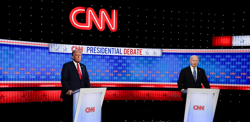 הויכוח המשודר בין ג'ו ביידן ודונלד טראמפ, לפני הבחירות לנשיאות / צילום: ap, John Bazemore