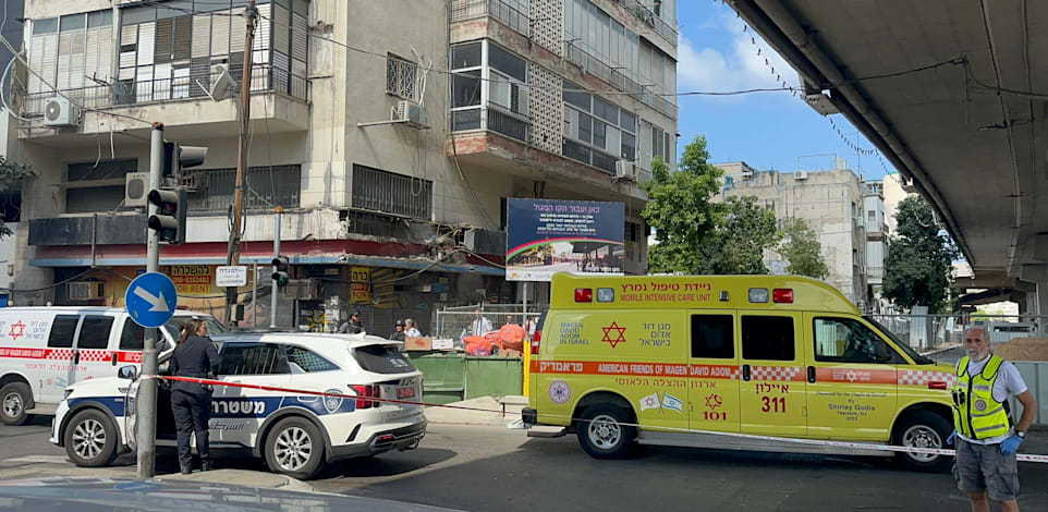 זירת הקטטה בתל אביב / צילום: תיעוד מבצעי מד''א