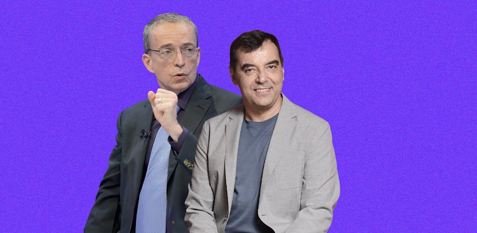 אמנון שעשוע מנכ''ל מובילאיי ופט גלסינגר מנכ''ל אינטל / צילומים: AP, איל יצהר