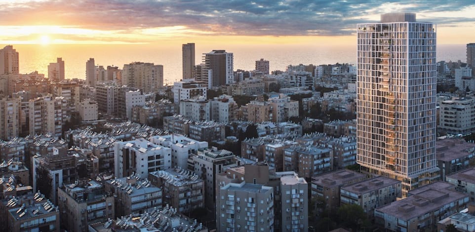 הדמיית בלפור 81 בבת ים. ''הנתונים המוצגים הם על פי 100% מהפרויקט'', אך החברה מחזיקה רק 70% / הדמיה: אתר החברה