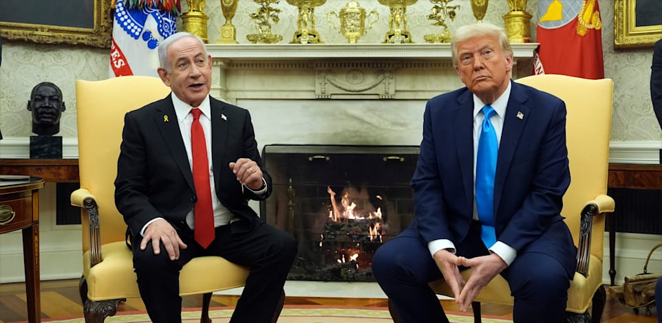 נשיא ארה''ב טראמפ וראש ממשלת ישראל נתניהו / צילום: ap, Evan Vucci