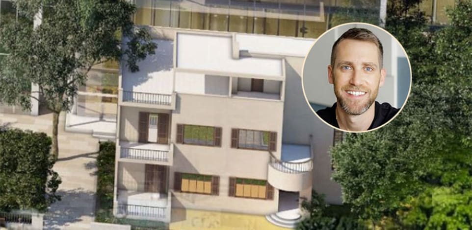 בניין הקמפוס במתחם שרונה. בעיגול: מנכ''ל ומייסד משותף בוויז, אסף רפפורט / הדמיה: וויז, צילום: עומר הכהן