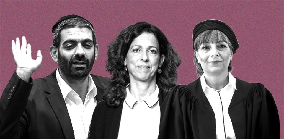 שופטות העליון יעל וילנר ורות רונן ושר הדתות מיכאל מלכיאלי / צילומים: רפי קוץ, דוברות הרשות השופטת, נועם מושקוביץ - דוברות הכנסת