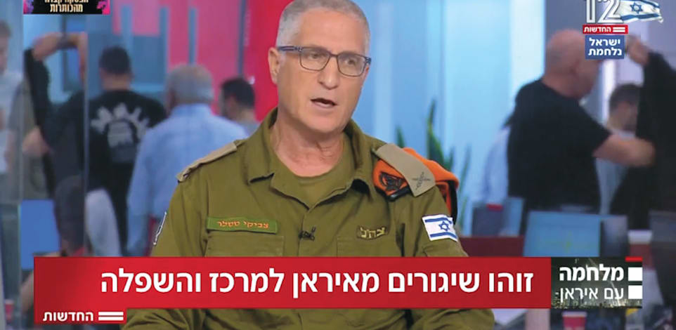 תא''ל במיל' צביקי טסלר באולפן ערוץ קשת 12 השבוע / צילום: צילום מסך מאתר N12