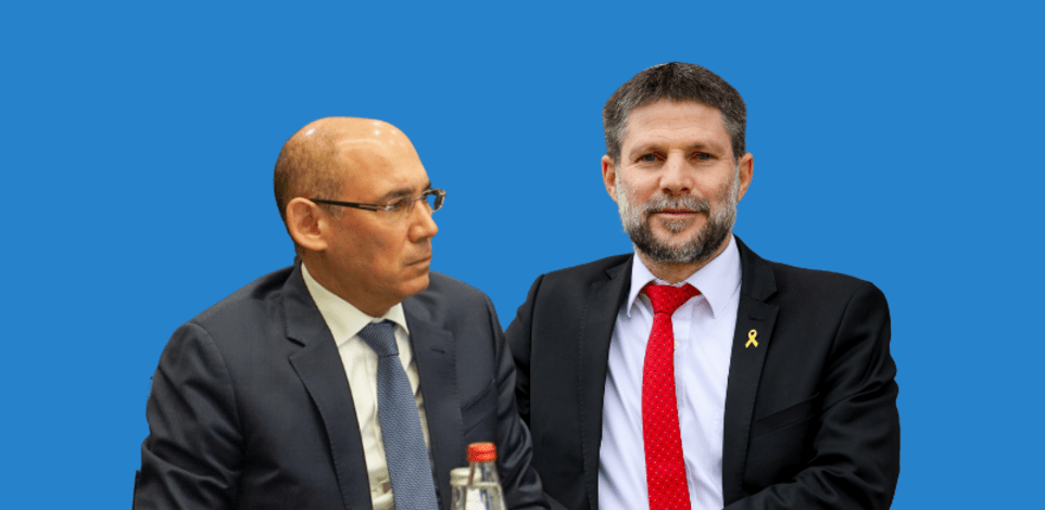 בצלאל סמוטריץ' ואמיר ירון / צילום: דני שם טוב - דוברות הכנסת, שלומי יוסף
