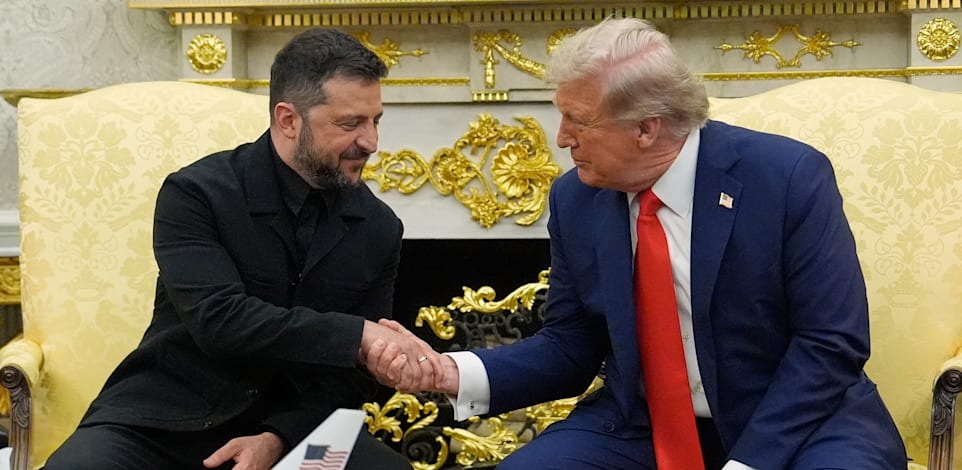 נשיא ארה''ב דונלד טראמפ ונשיא אוקראינה וולודימיר זלנסקי / צילום: ap, Julia Demaree Nikhinson