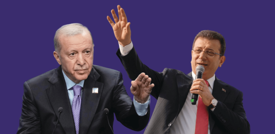 ראש עיריית איסטנבול המודח, אקרם אימאמאולו ונשיא טורקיה רג'פ טאייפ ארדואן / צילום: ap, Emrah Gure, Markus Schreiber
