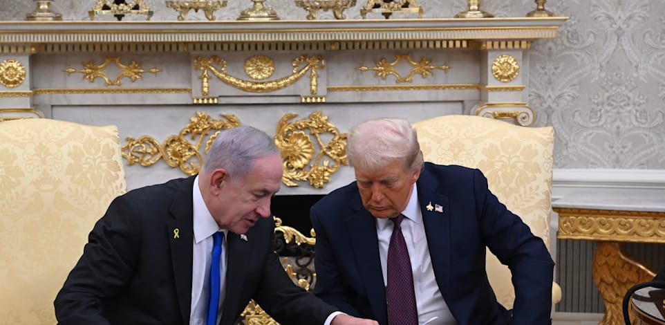ראש הממשלה בנימין נתניהו בפגישה עם נשיא ארה״ב דונלד טראמפ בבית הלבן / צילום: אבחי אוחיון/לע''מ