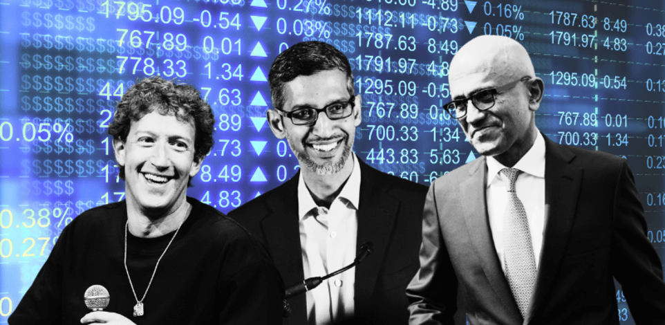 סאטיה נאדלה, סונדר פיצ'אי ומארק צוקרברג / צילום: Reuters