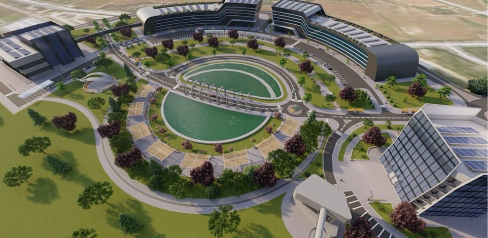 הדמיה של מרכז הדיפ-טק של Awz בישראל שיוקם באזור התעשייה החדש טרה-פארק באשקלון / הדמיה: גליל הנדסה