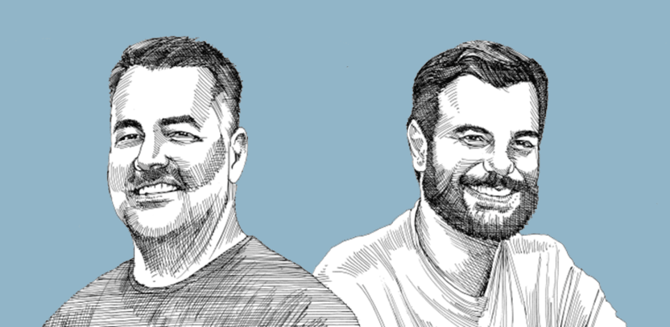 מימין: אייסו קאנט, מייסד פולסייד וג'ייסון ורנר, מייסד פולסייד / איור: גיל ג'יבלי