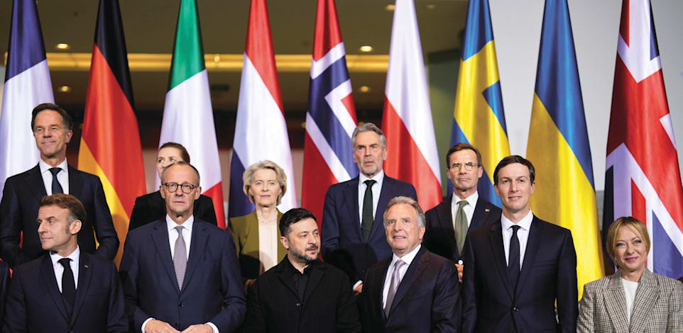 מנהיגים מאירופה וארה''ב ממתינים לדיונים בלשכת הקנצלר בברלין / צילום: ap, Markus Schreiber