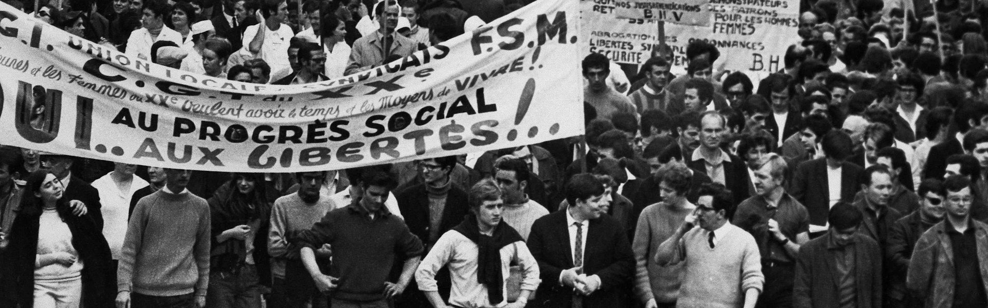 מחאת הסטודנטים בפריז, 1968. המחאה הפכה למעין מיצג, עם יכולת מוגבלת להשפיע / צילום: Associated Press