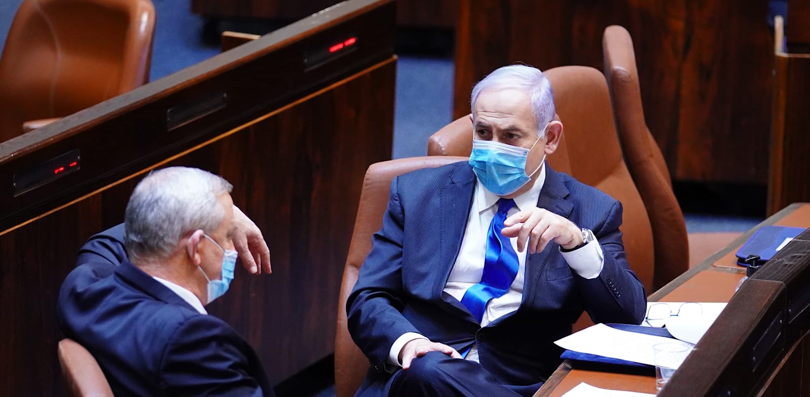 בנימין נתניהו ובני גנץ / צילום: דוברות הכנסת, עדינה ולמן