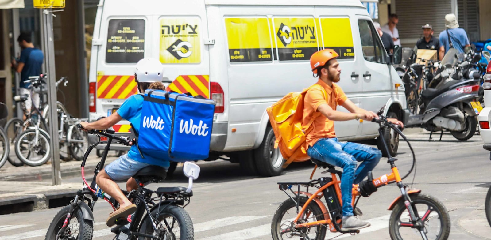 שליחי מזון בתל אביב / צילום: שלומי יוסף