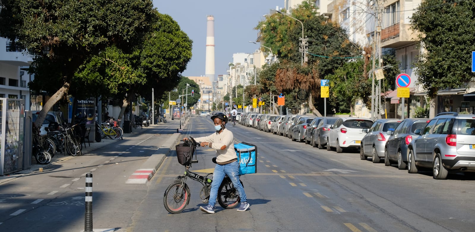 רחוב ריק בת"א בזמן הסגר השלישי / צילום: איל יצהר