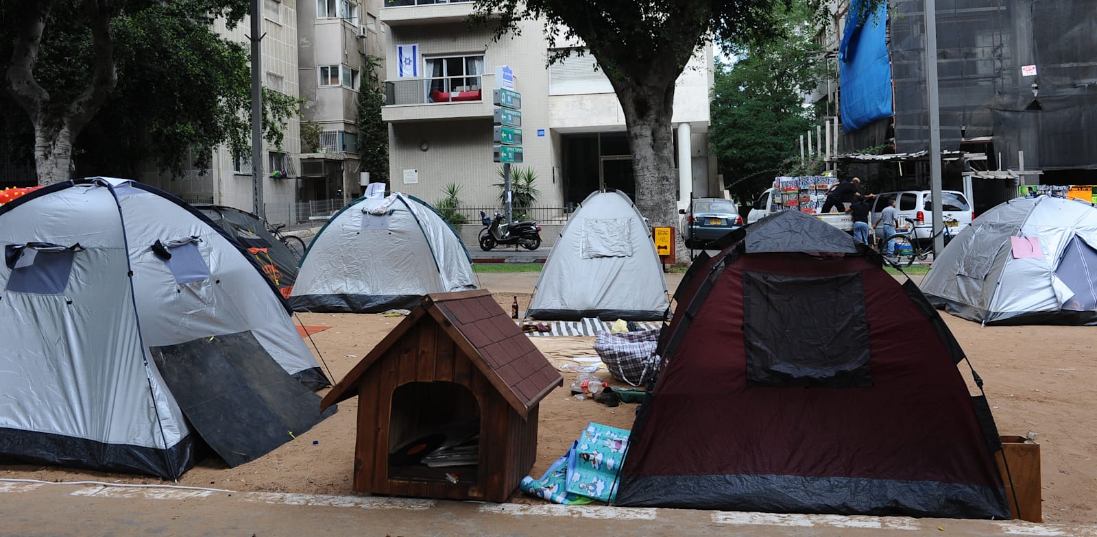 מחאת אוהלים נגד מחירי הדיור, בשדרות רוטשילד בת"א 2011 / צילום: תמר מצפי