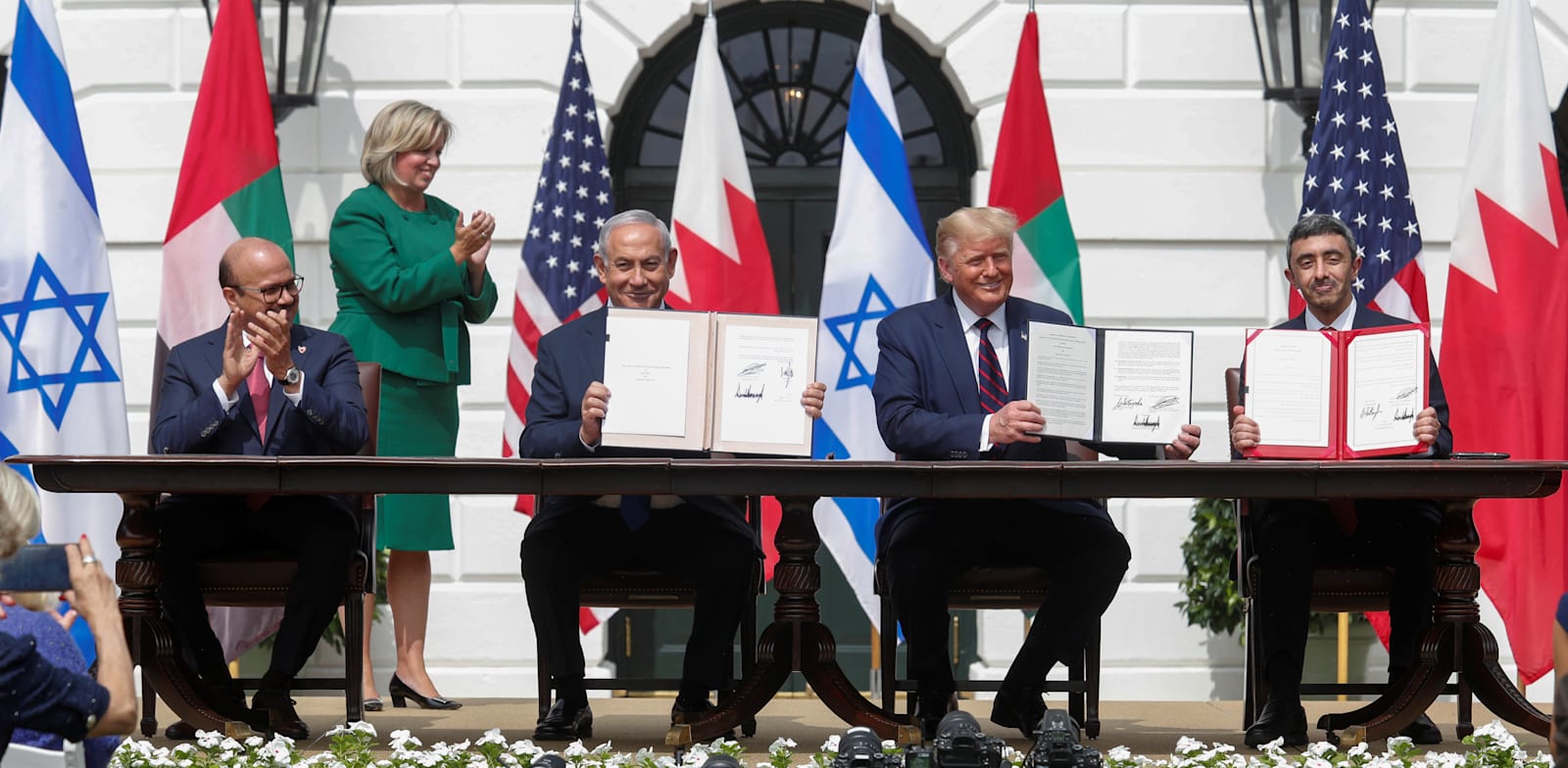 חתימת הסכמי אברהם עם איחוד האמירויות / צילום: Reuters, תום ברנר