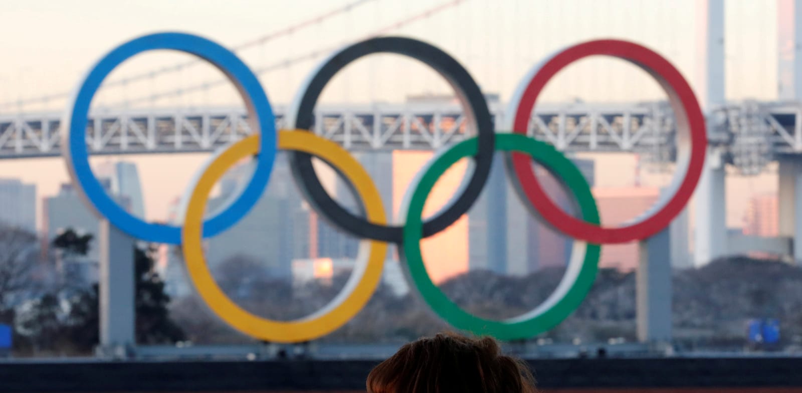מיצג של הטבעות האולימפיות, בטוקיו / צילום: Reuters, KIM KYUNG-HOON