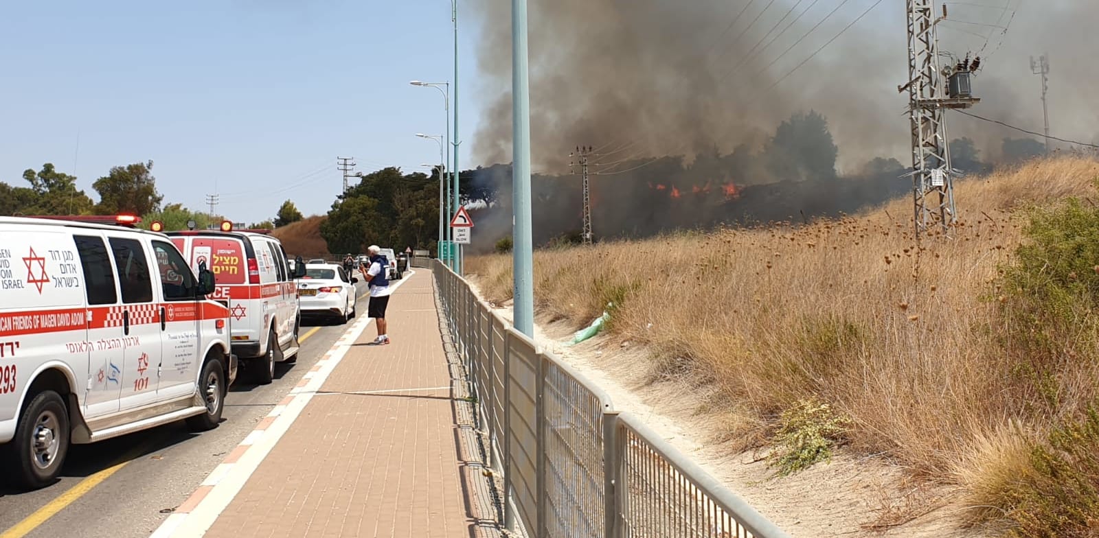 נפילה בשטח פתוח באזור קריית שמונה / צילום: ערן לפל דוברות מד"א