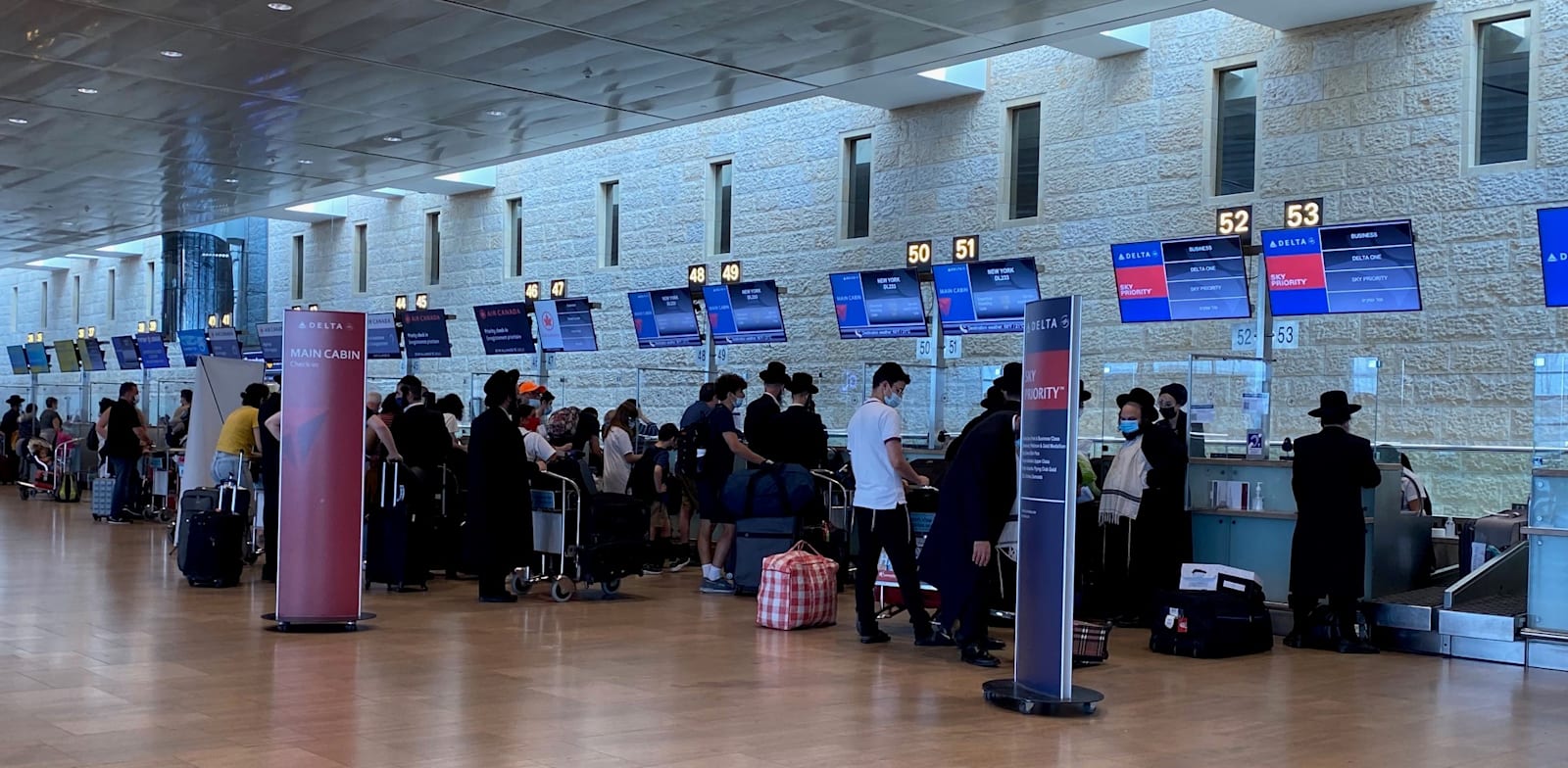 ביקורת דרכונים בנמל התעופה בן גוריון / צילום: מיכל רז חיימוביץ
