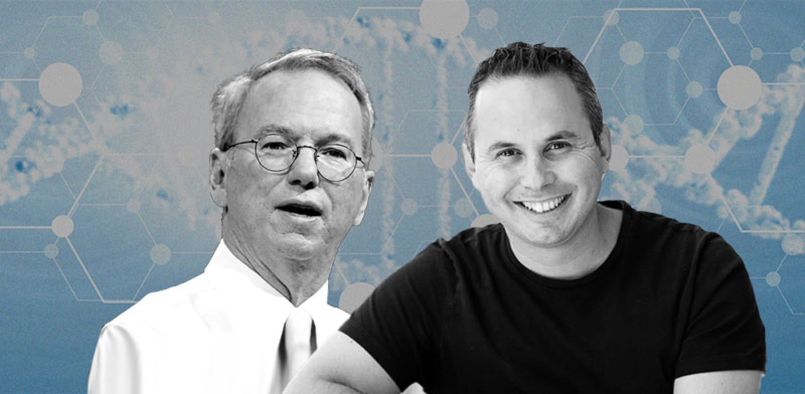 יו''ר אלפאבית אריק שמידט ודרור ברמן / צילום: רויטרס, יח''צ