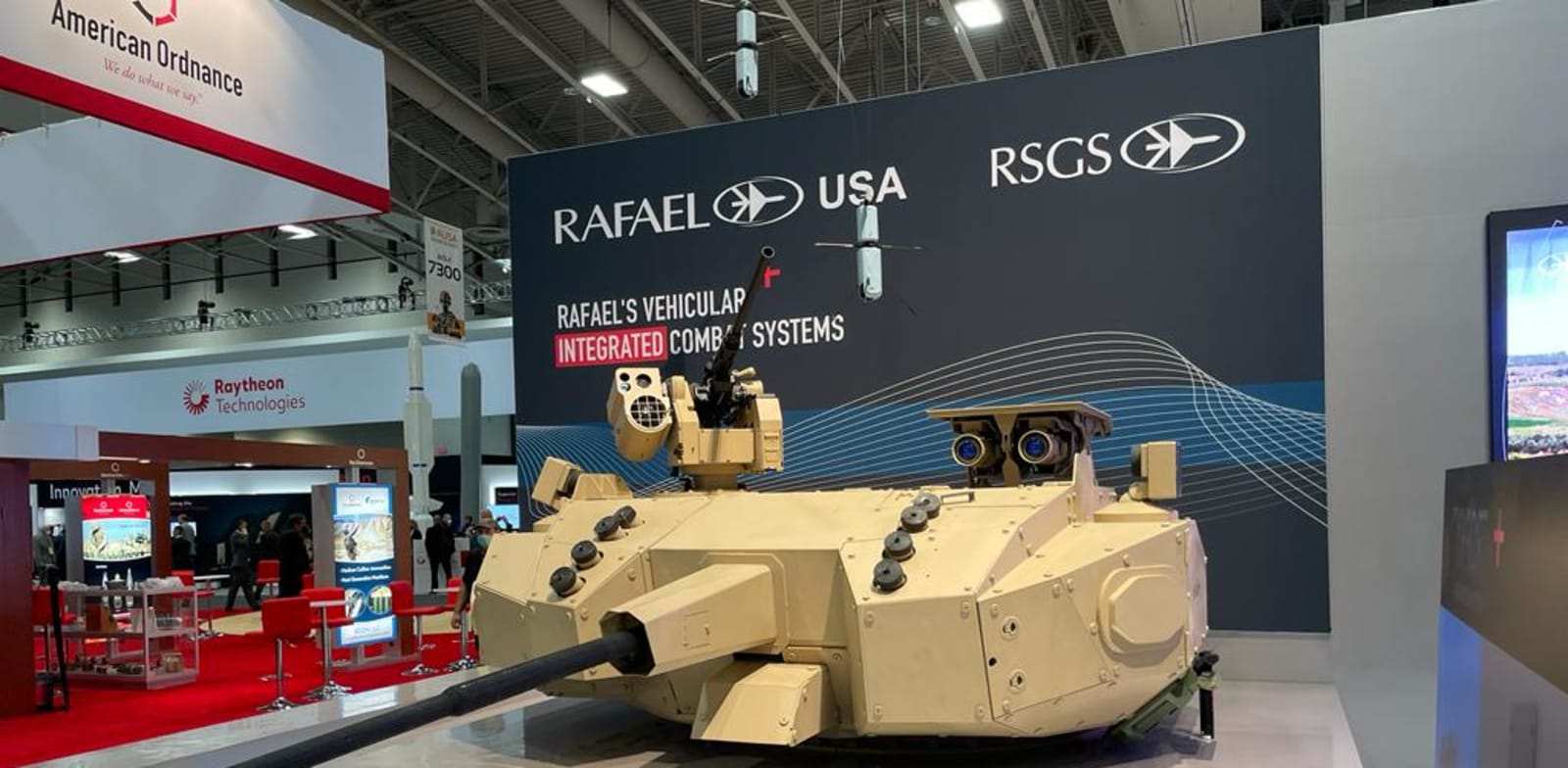 מערכת משולבת לצריחי רכב קרבי משוריין (רק''מ) של רפאל בתערוכה / צילום: רפאל