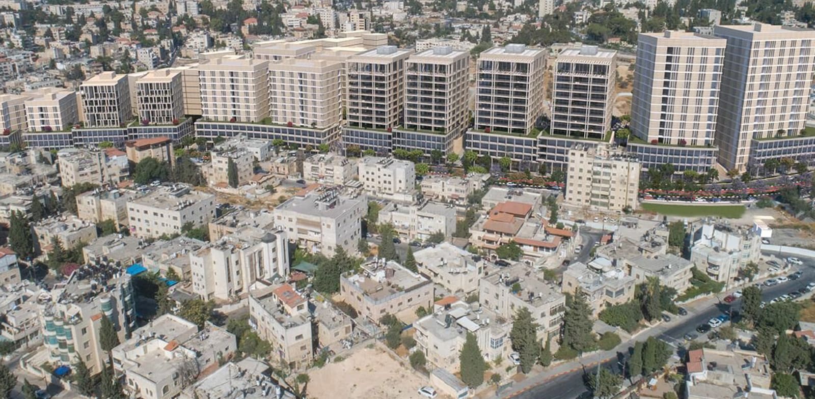 הדמיה לתוכנית המתחם העסקי בוואדי גוז במזרח ירושלים / צילום: משרד ארי כהן אדריכלות ובינוי ערים