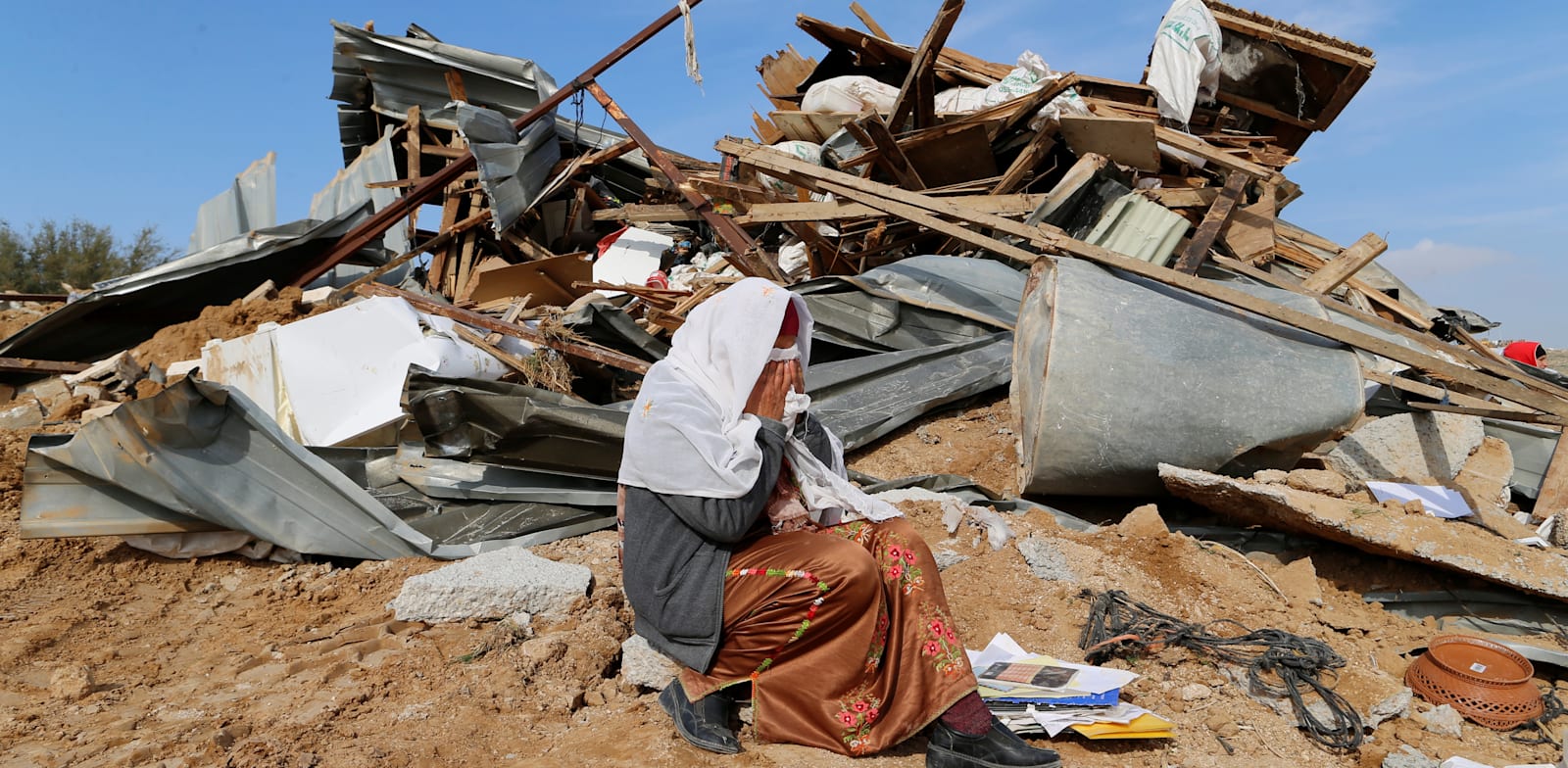 פינוי אום אל חיראן / צילום: Reuters, עמאר אווד