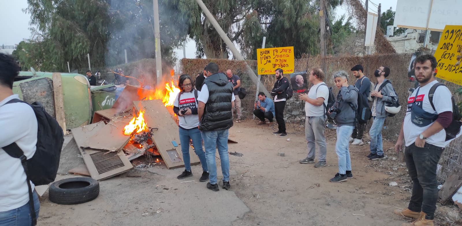 המחאה של תושבי גבעת עמל למודי הסבל / צילום: שולה קשת
