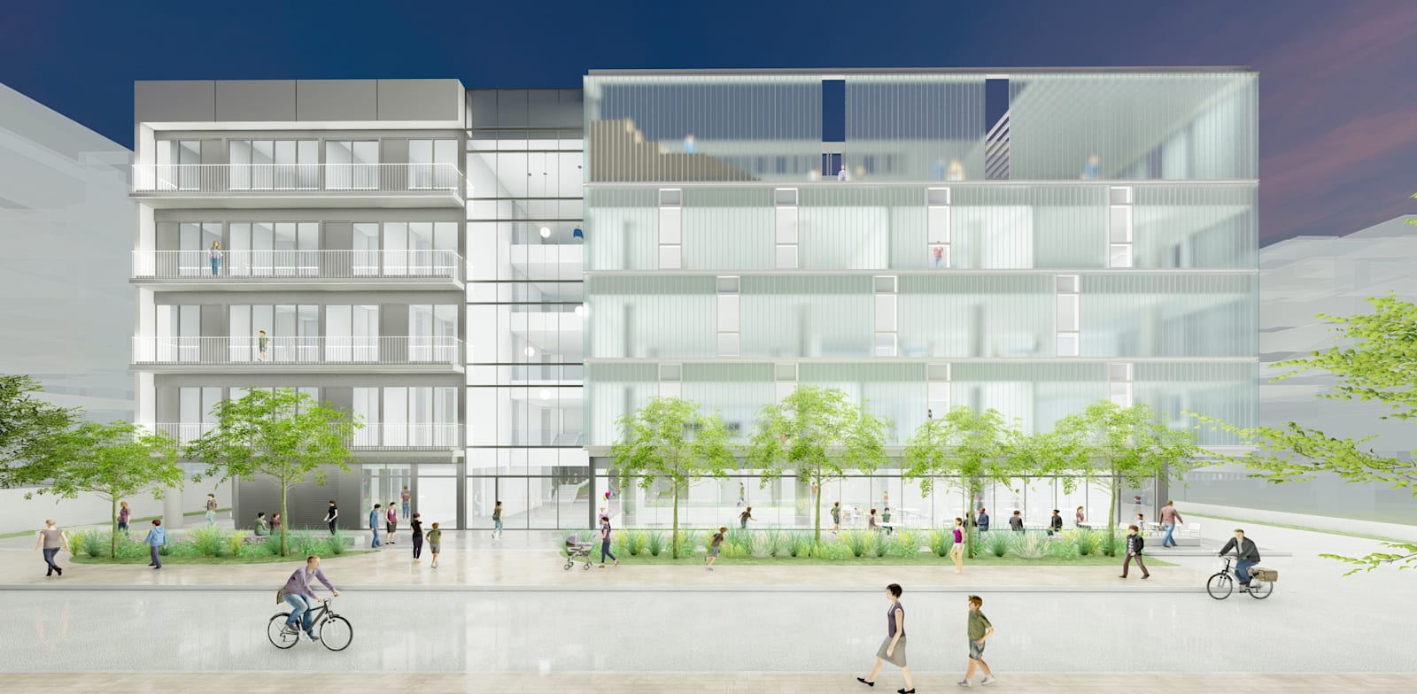 המרכז הקהילתי של שכונת נוה יהושע ברמת גן / הדמיה: קנפו כלימור אדריכלים