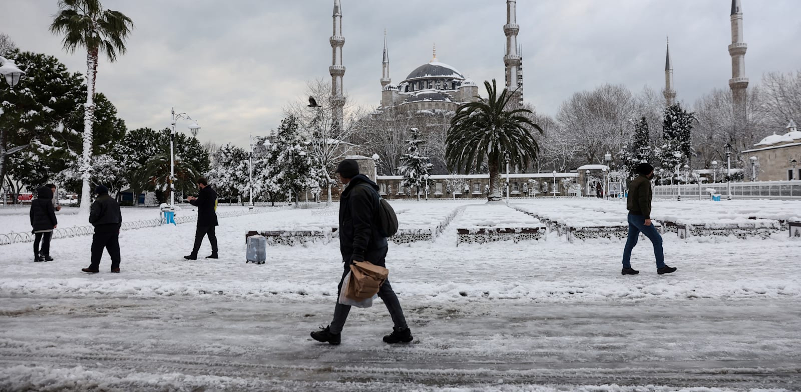 שלג באיסטנבול, השבוע / צילום: Reuters, Umit Bektas