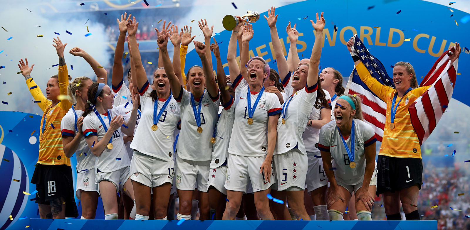 נבחרת הנשים האמריקאית לאחר הזכייה במונדיאל 2019 / צילום: Shutterstock