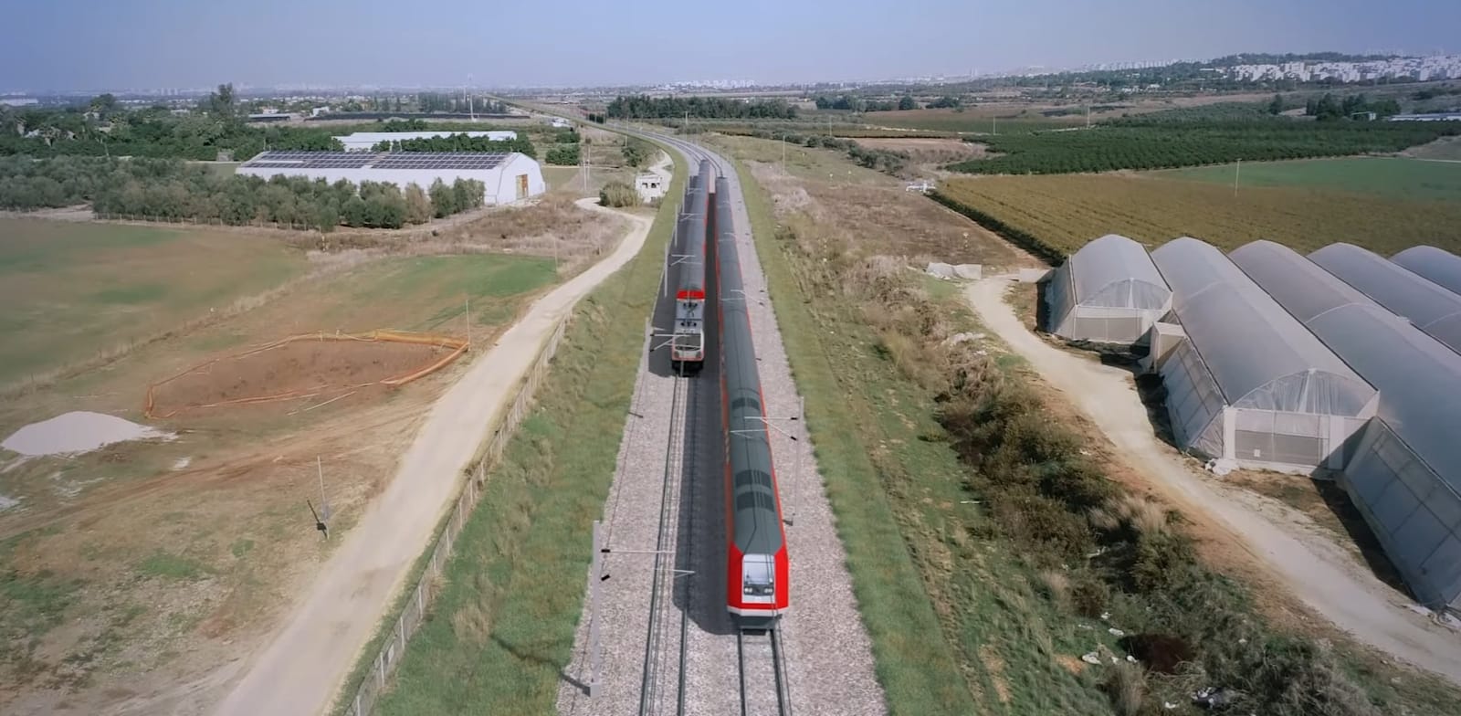 פרויקט המסילה המזרחית / הדמיה: דוברות רכבת ישראל
