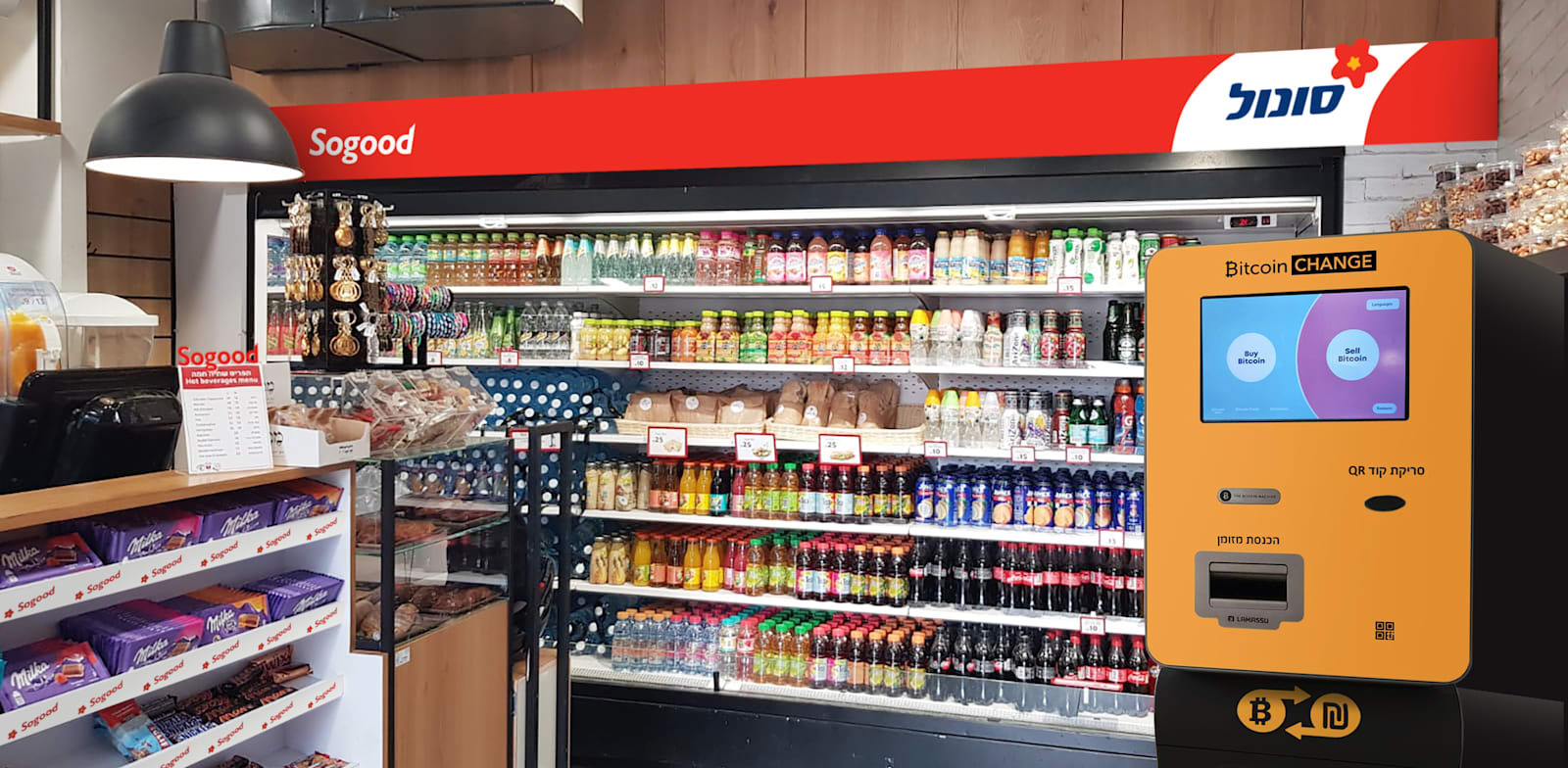כספומט הקריפטו בחנות נוחות של סונול / הדמיה: גיתם