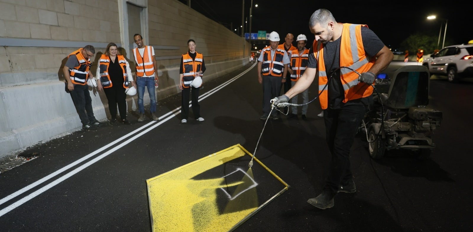 עבודות באיילון צפון לקראת פתיחת מקטע חדש של נתיב פלוס בחמישי הבא / צילום: סיוון שחור, ענבה, לע''מ