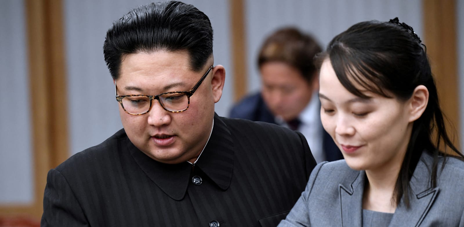 קים ג'ונג און ואחותו קים יו ג'ונג / צילום: Reuters, Korea Summit Press