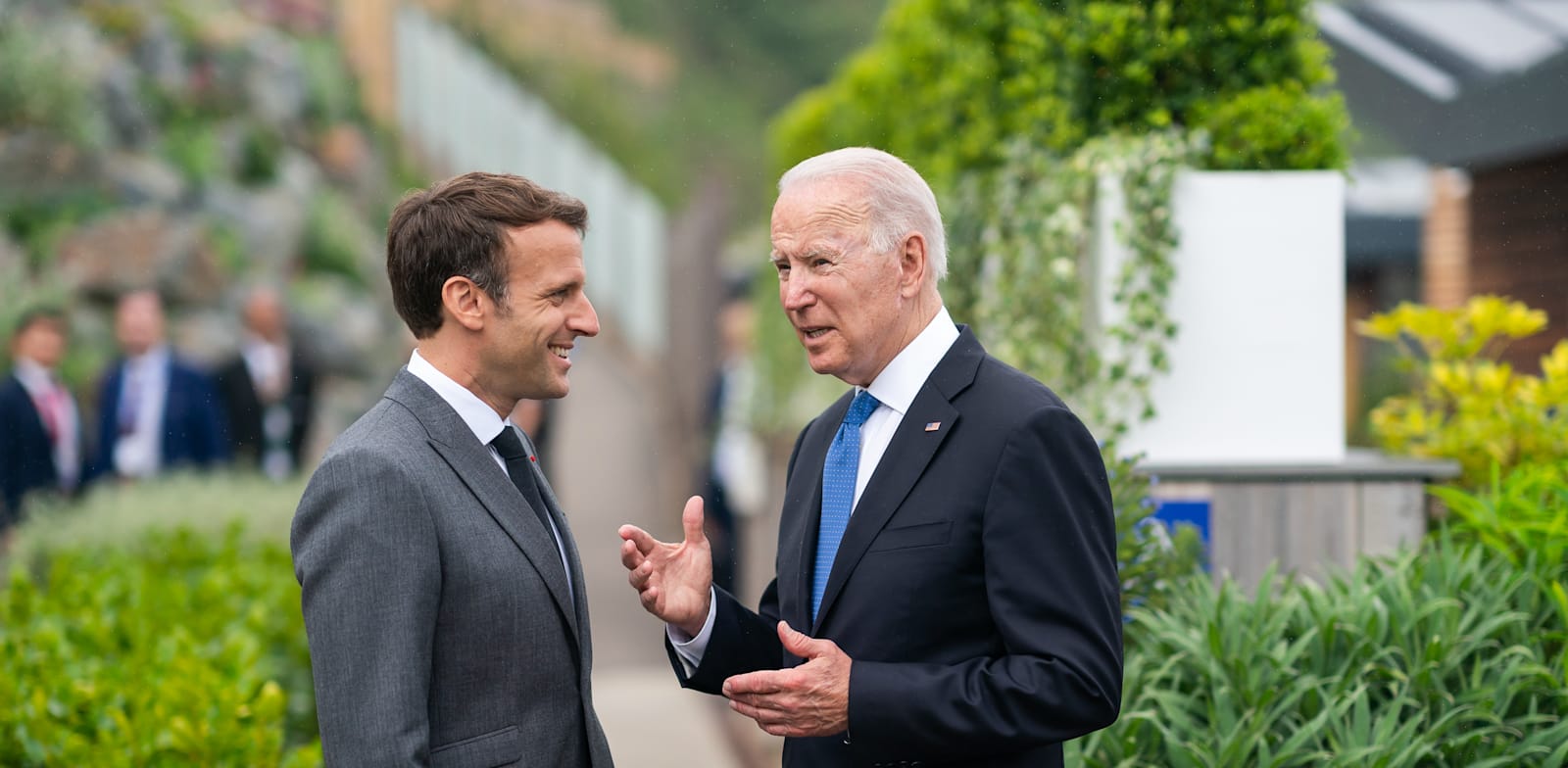 ג'ו ביידן ועמנואל מקרון / צילום: Reuters, White House