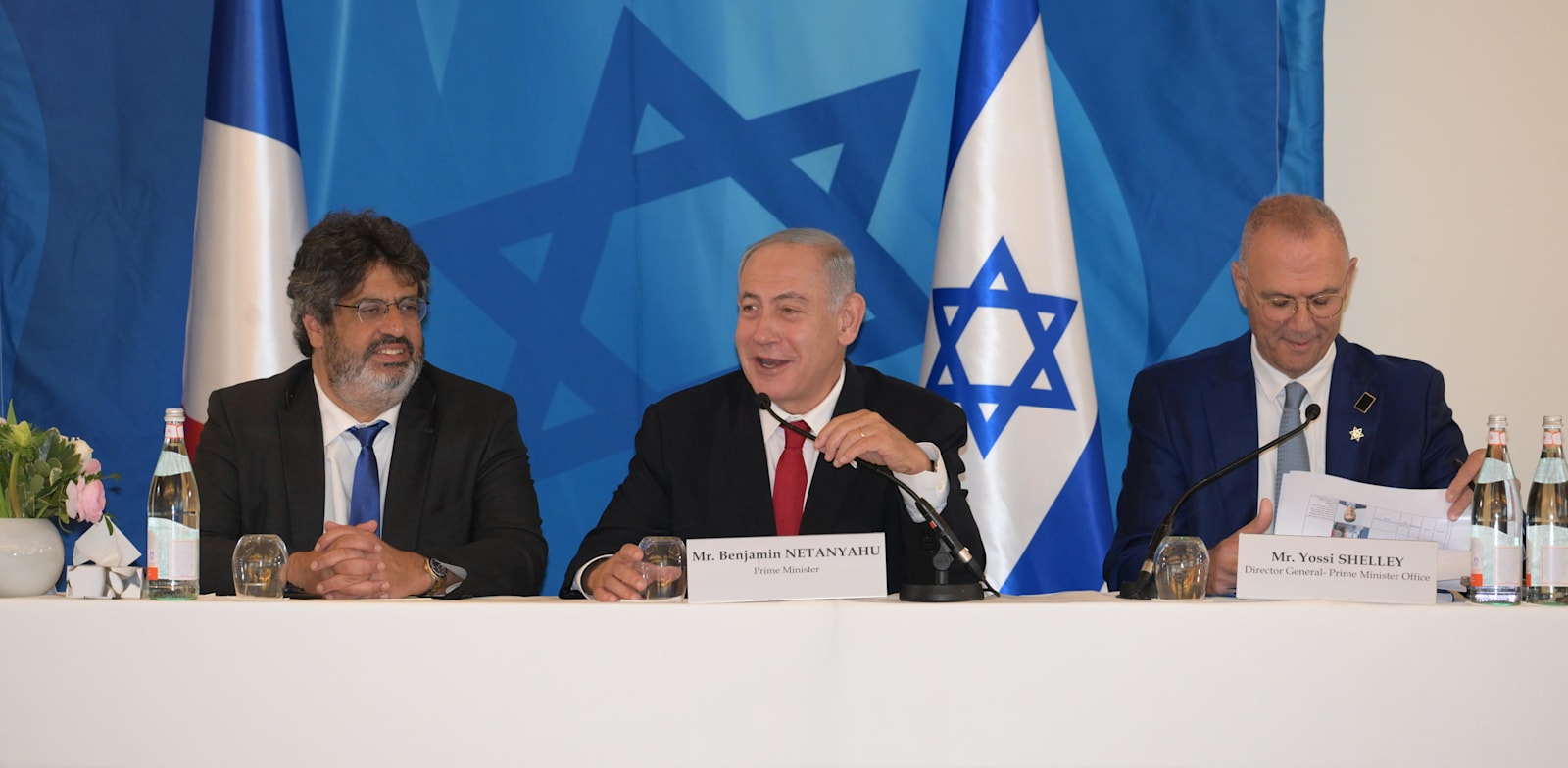 יוסי שלי ובנימין נתניהו בתחילת החודש / צילום: עמוס בן גרשום, לע''מ