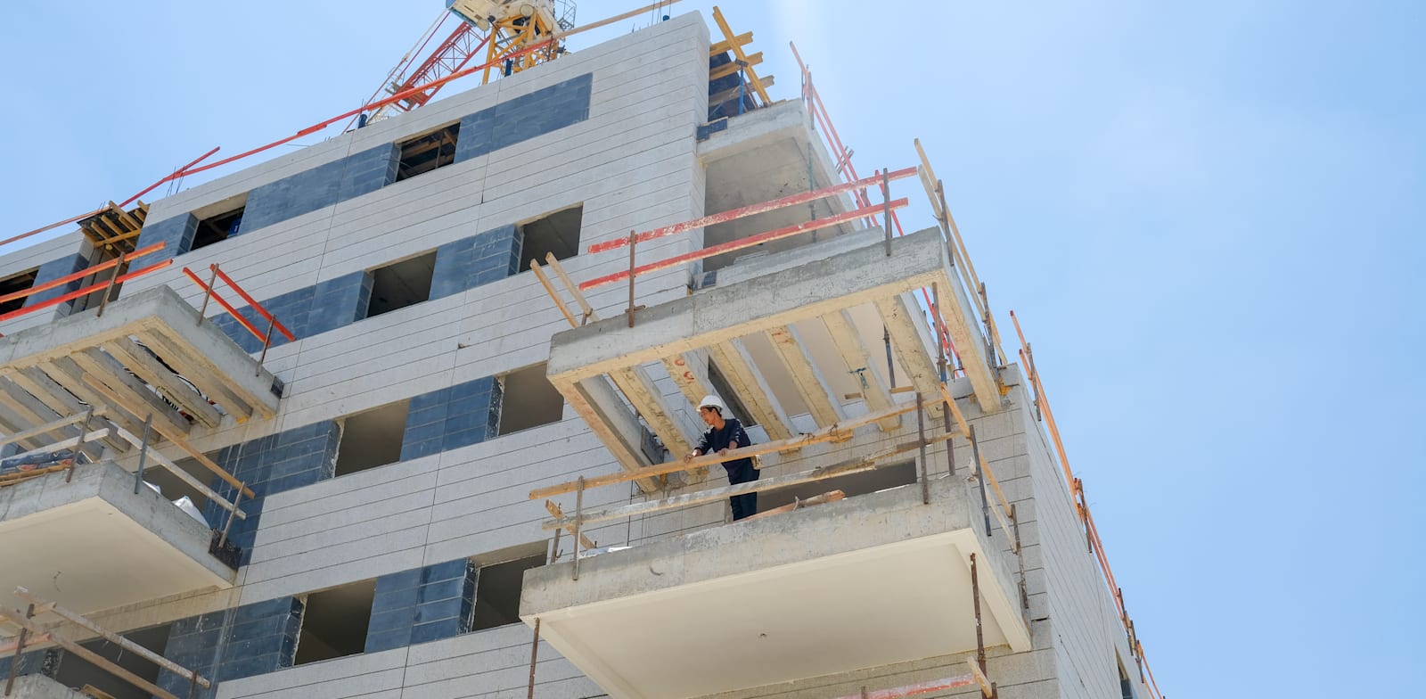 אתר בנייה. יתרת התשלום על הדירות שועבדה לבנק / צילום: שלומי יוסף